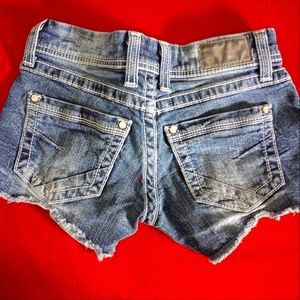 Women's BKE blue denim shorts